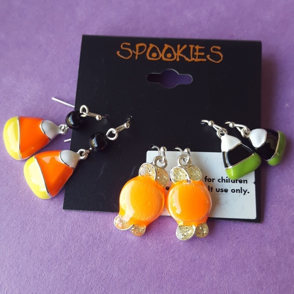 3pc Spookie Halloween Earrings New - Picture 5 of 6